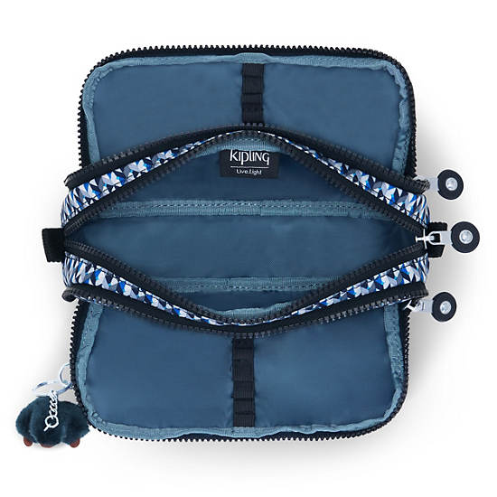 Kipling Gitroy Printed Pencil Case Tassen Blauw | BE 2128WN